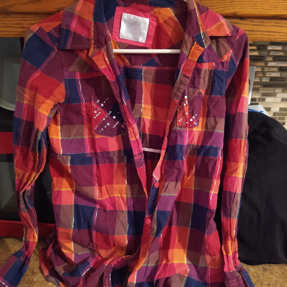 Justice Shirt long sleeve, Girls size 16